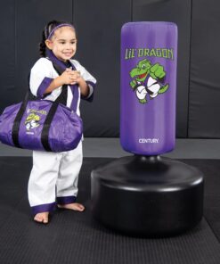 Century Kids Punching Bag Lil' Dragon Wavemaster | Purple Kids Wavemaster | Children Martial Arts Training Bag | 37" to 52" with Rounded Base for Easy Roll Relocation 7 81Lpao3JxwL