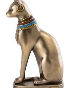 Top Collection Goddess Bastet Statue - Ancient Egyptian Goddess of Protection Sculpture in Premium Cold Cast Bronze - 8-Inch Collectible Fertility Cat Figurine 30 81Lq6nst7RL
