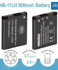 Alternative view of BM Premium 2 Pack of NB-11L, NB-11LH Batteries and Charger Kit for Canon PowerShot Elph 110, Elph 130, Elph 135 IS, Elph 140 IS, Elph 150 IS, Elph 160, Elph 170 IS, Elph 180, Elph 190 IS, Elph 320 HS, Elph 340 HS, Elph 350 HS, Elph 360 HS, A2300 IS, A2...