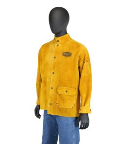 IRONCAT 7005 Heat Resistant Split Cowhide Leather Jacket - XXX-Large, Kevlar Thread Stitched Welding Jacket in Golden Yellow. Welding Gears 3X-Large 14 81Lrx4veM7L