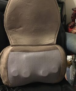 Snailax Shiatsu Massage Pillow with Heat -Deep Kneading Neck Shoulder Lumbar Calf Leg Foot Back Massager, Plush Cozy Design, Gifts for Men Woman 15.7" x 9.6" x 3.9" 46 81LsYqWcfL