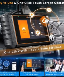 FOXWELL OBD2 Scanner NT716, 9+ Resets Auto Scan Tool ABS SRS Transmission Engine Diagnostic Code Reader Free Update Injector Coding/D-P-F/BMS/ABS Bleeding/Oil Light/EPB/TPMS/SAS/Throttle Relearn 2023 26 81Lt1yMjnUL