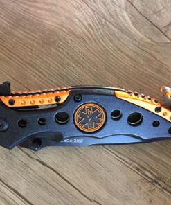 Snake Eye Tactical EMT Black & Orange Folding Pocket Knife 29 81Lt431pufL 1