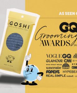 GOSHI Exfoliating Shower Towel - Rip-Resistant Exfoliating Washcloth for All Skin Types - Made in Japan Grey 21 81LvrGZH1L
