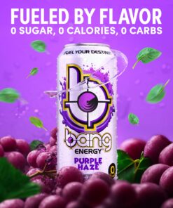 Bang Energy Purple Haze, Sugar-Free Energy Drink, 16 Ounce (Pack of 12) 16 Ounce (Pack of 12) 30 81LwDqZfBHL