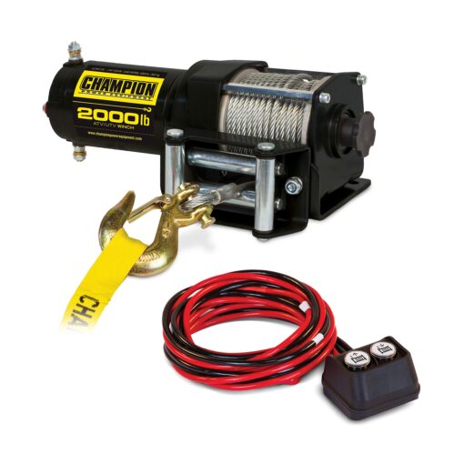 Champion Power Equipment-12003 ATV/UTV Winch Kit, 2000-lb. 2000 lb + ATV/UTV + Roller