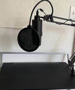 Neewer Professional Microphone Pop Filter Shield Compatible with Blue Yeti and Any Other Microphone, Dual Layered Wind Pop Screen With A Flexible 360 Degree Gooseneck Clip Stabilizing Arm Standard Packaging 49 81LyO2mHraL