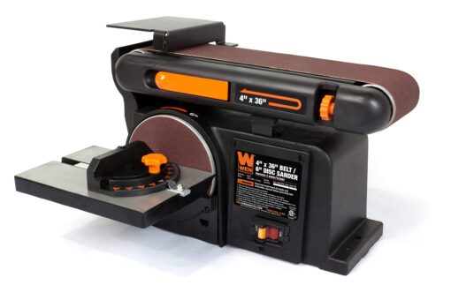 WEN 6502T 4.3-Amp 4 x 36 in. Belt and 6 in. Disc Sander with Cast Iron Base 6-inch Disc w/ Cast Iron Base