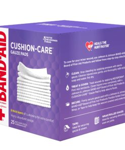 Band-Aid Brand Cushion Care Medium Gauze Pads, 3x3 Inch (Pack of 25) 3x3 Inch (Pack of 25) 15 81Lzl9GhcS