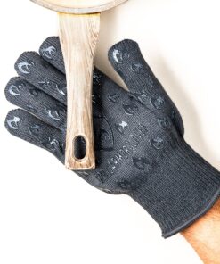 GRILL ARMOR GLOVES – Oven Gloves 932°F Extreme Heat & Cut Resistant Oven Mitts with Fingers for BBQ, Cooking, Grilling, Baking – Accessory for Smoker, Cast Iron, Fire Pit, Camping, Fireplace and More One Size Fits Most Gray 24 81M SCeYL 3