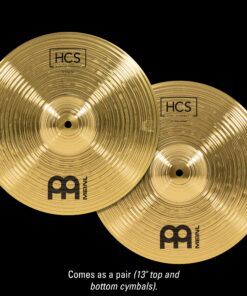 Alternative view of Meinl Cymbals HCS Hihats Cymbals for Drum Set, Made in Germany — Traditional Medium Brass, 2-Year Warranty, 13" Hi hat Pair (HCS13H)
