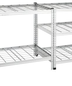 Amazon Basics Heavy Duty Storage Shelving Unit, Double Post, 5 Shelf, High-Grade Aluminum, Silver, 60 x 24 x 78 Inch 24 81M5hzK3DdL