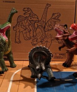 Boley 5 Piece Jumbo Dinosaur Set - Kids, Children, Toddlers Highly Detailed, Realistic Toy Set for Dinosaur Lovers - Perfect for Party Favors, Birthday Gifts, and More 5 Dino Set 64 81M6lpgftfL