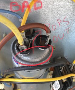 Genteq C3355R Capacitor Dual Run Round 35/5 UF MFD 370V VAC 97F9834 (Replace Old GE# Z97F9834) 35 and 5 MFD at 370V 38 81M6y1ykRkL