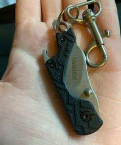 Kershaw Cinder Multi-Function Folding Pocketknife (1025); 1.4 Inch 3Cr13 Stonewashed Blade; Manual Opening; Liner Lock; Bottle Opener; Keychain Carry; Black Glass-Filled Nylon Handle; 0.9 oz 52 81M7kQtAZDL