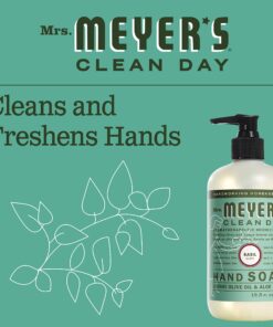 Mrs. Meyer's Hand Soap, Basil, 12.5 Fl Oz (Pack of 3) 14 81M9 aDWChL