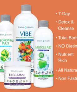 Eniva 7-Day Detox Cleanse Health Plan Detox and Total Body NO Dieting Kit for Belly Fat, Liver, Colon | All Natural, Non Fasting, Complete Body Kit Health 14 81MALhec6 L