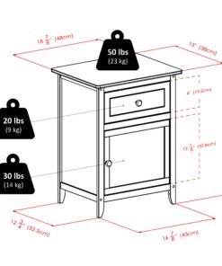 Winsome Eugene Accent Table, 18.9 inches, Espresso 34 81MAnf0B4PL
