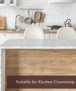 Alternative view of Very Berry Sticker Marble Peel and Stick Wallpaper (24" x 78", White Vein) Waterproof Contact Paper for Kitchen Bathroom Countertop Peel and Stick Removable 24" x 78"