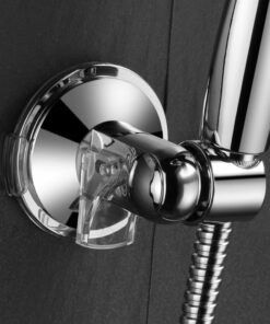 HotelSpa Universal Angle-Adjustable Hand Shower Wall Bracket for Easy Reach/Perfect Angle Fits ANY SHOWER! Patented Push-Lock provides Superior Suction Power. Self-Adhesive Slide-in Holder included 18 81MCtbjp3cL