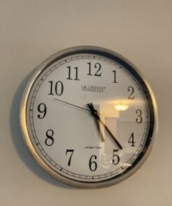 La Crosse Technology 12 Inch Atomic Analog Wall Clock, Aluminum (WT-3126B) 19 81MD112PLiL