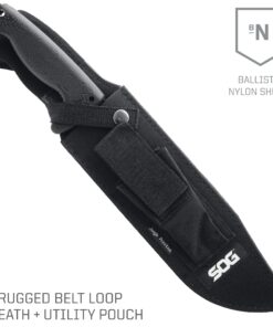 SOG Jungle Primitive Fixed Blade- Field and Camping Tactical Machete with Sheath for Clearing Brush, Full Tang Survival Knife 15.3 Inches (F03TN-CP), Steel,Black 26 81MDg5wmRuL