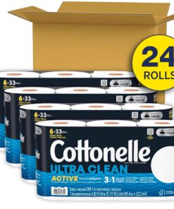 Cottonelle Ultra Clean Toilet Paper with Active CleaningRipples, 1-Ply, 24 Family Mega Rolls (4 Packs of 6) (24 Family Mega Rolls = 132 Regular Rolls), 388 Sheets per Roll, Packaging May Vary 22 81MDwcu3xVL