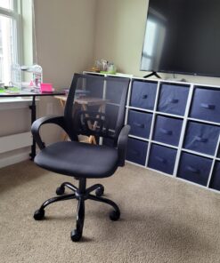 Office Chair Ergonomic Cheap Desk Chair Mesh Computer Chair Lumbar Support Modern Executive Adjustable Stool Rolling Swivel Chair for Back Pain (Black) Black 30 81ME7Gq7KqL