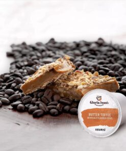 Gloria Jean's Coffees Butter Toffee, Single-Serve Keurig K-Cup Pods, Flavored Medium Roast Coffee, 24 Count (Pack of 1) 15 81MFQp7wlWL