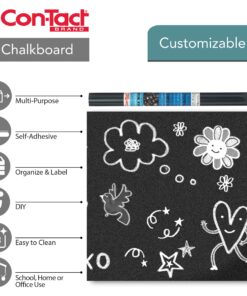 Con-Tact Brand Chalkboard Self-Adhesive Shelf Liner, 1 Roll, Black 37 81MFZUhAtQL