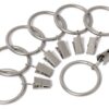 Metal Curtain Clip Rings 2 Inch Interior Diameter Set of 14 (Nickel Satin) Nickel Satin 48 81MFf5vDWPL
