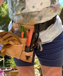 Custom LeathercraftIP489X Suede Tool Bag & Poly Web Belt, 3 Pocket , Tan 15 81MFonqAkKL