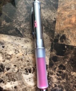 PILOT Dr. Grip Center of Gravity - Breast Cancer Awareness Refillable & Retractable Ballpoint Pen, Medium Point, Pink Barrel, Black Ink, Single Pen (36192) Silver/Pink 20 81MGgHZKj1L 2