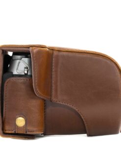 MegaGear Fujifilm X-T20 (16-50mm / 18-55mm Lenses), X-T10 Ever Ready Leather Camera Case and Strap, with Battery Access -Dark Brown- -MG577- 23 81MHDL8CZRL