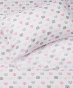 Alternative view of Amazon Basics Kid's Soft, Easy-Wash Microfiber 3-Piece Sheet Set, Twin, Peony Pink Kitties
