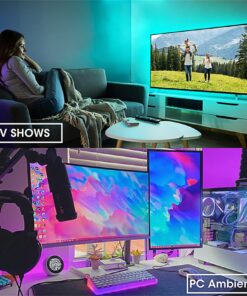 Vansky Led Strip Lights, Bias Lighting for 40-60 inch TV 6.6ft RGB USB Powered LED Light Strip with Remote,TV Backlight Kit for Flat Screen TV,PC 44 81MJ0oU4yES