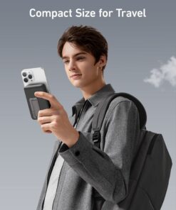 Anker Magnetic Battery, 10,000mAh Foldable Wireless Portable Charger with Stand, 20W USB-C Power Delivery for iPhone 15/15 Plus/15 Pro/15 Pro Max, iPhone 14/14 Pro / 14 Pro Max/13/12 Series Black 37 81MJddbvqKL