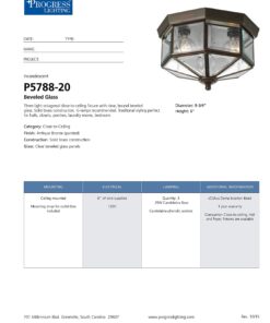 Progress Lighting P5788-20 Beveled Glass Close-to-Ceiling, 9-Inch Diameter x 7-Inch Height, Bronze 20 81MLI5pVvvL
