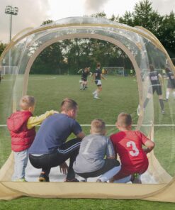 EighteenTek Holiday Decoration Sports Tent with Sealed Floor - Instant Tent Shelter - Outdoor Bubble Tent 1-6 Person - Rain Tent Camping Sun Shelter Pop Up - Clear, Patent Protected Design 72"x72"x65"h 39 81MLKxqbsrL 1