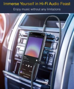 BlueRigger 3.5mm Stereo Audio Cable (10FT, 24K Gold Plated Jack, Auxiliary Cable, Male to Male, Hi-Fi Sound) – Aux Cord for Headphones, Home Car Stereo, Speaker, Amplifier, Phones, Tablets, Laptops 10FT Black 14 81MMBun6iL