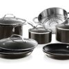 GOTHAM STEEL Platinum Cast 10 Piece Pots and Pans Kitchen Cookware Set with Ultra Nonstick Diamond Surface, Oven & Dishwasher Safe, 100% PFOA Free 10 Piece Cookware Set 3 81MMm4btVaL