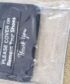 Foldable Shoe Cover Holder (Black) with Bonus Please Use Shoe Covers, Double Sided, Door Hanger Black 29 81MNjzDHfL