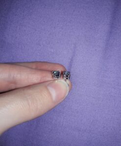 Silvershake 1.26ct. 5mm Petite Round Shape Mystic Fire Topaz 925 Sterling Silver Stud Earrings 11 81MNmwI0ttL