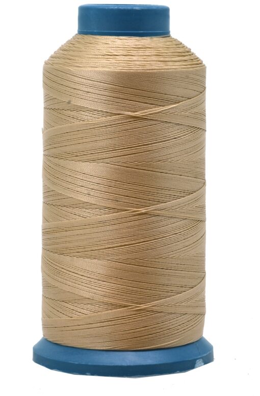 Mandala Crafts Tex 70 Bonded Nylon Thread for Sewing - 1500 YDs T70 Heavy Duty Tan Nylon Thread Size 69 210 D Upholstery Thread for Leather Jeans Weaving