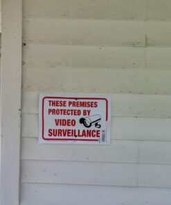 Hy-Ko Products 20619 Surveillance Plastic Sign 8.5" x 12" Red/White 13 81MPCgDjKuL