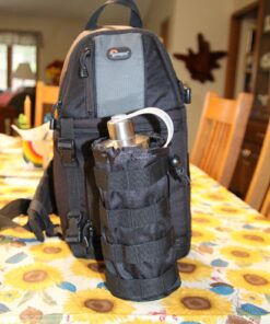 Gonex Tactical MOLLE Water Bottle Pouch, Drawstring Open Top & Mesh Bottom Travel Water Bottle Bag Hydration Carrier Black 42 81MQ5CIRZdL 1