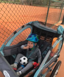 Instep Bike Trailer for Toddlers, Kids, Single and Double Seat, 2-In-1 Canopy Carrier, Multiple Colors Light Blue 44 81MQXBpNEfL