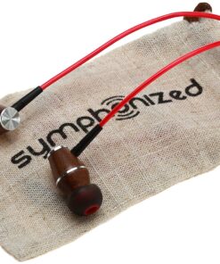 Alternative view of Symphonized XTC 2.0 Earbuds with Mic, Premium Genuine Wood Stereo Earphones, Hand-Made in-Ear Noise-isolating Headphones with Tangle-Free Innovative Shield Technology Cable (Lava Red)