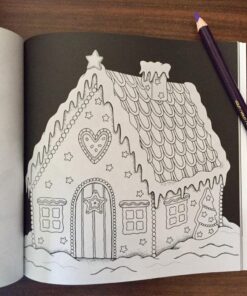 Merry Christmas: a beautiful colouring book with Christmas designs on a black background, for gloriously vivid colours (Merry Christmas (Christmas designs on a black background)) 18 81MSPLE8IBL