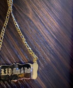 ProLuckis Handmade Personalized Name Jewelry Necklace 18k Gold Plated-Custom Made Any Name Style 6 17 81MT E7jJWL